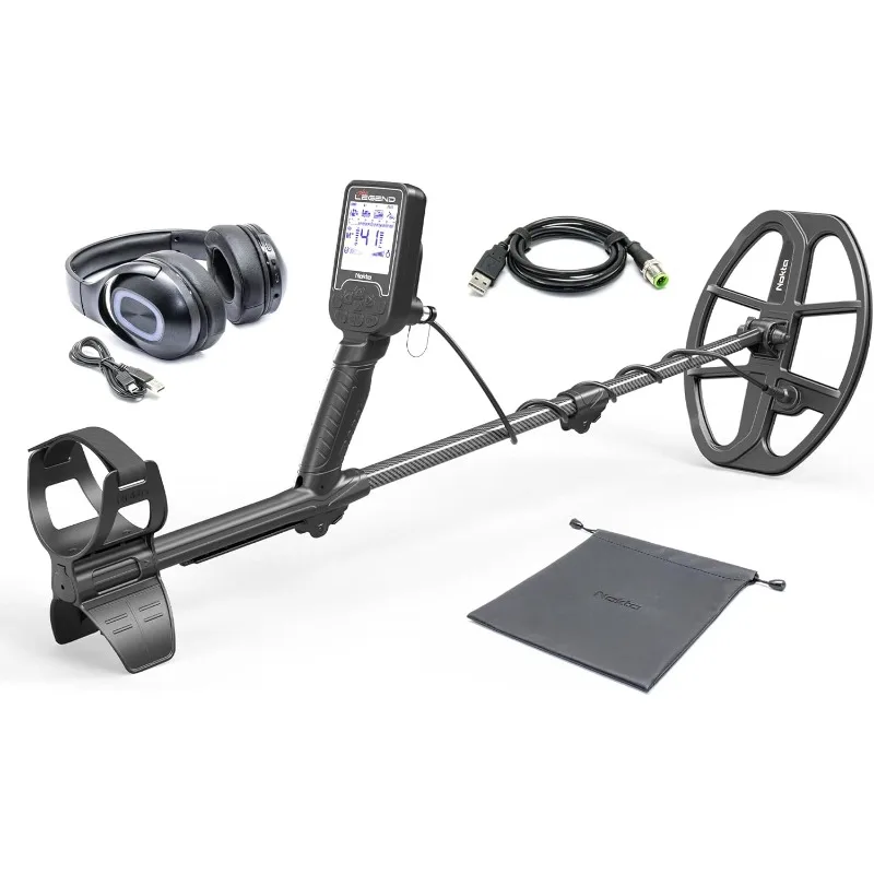 เครื่องตรวจจับโลหะเดอะเลเจนด์เครื่องตรวจจับกันน้ำสำหรับผู้ใหญ่พร้อมคอยล์ 12 นิ้ว (เดอะเลเจนด์+ หูฟังไร้สาย)