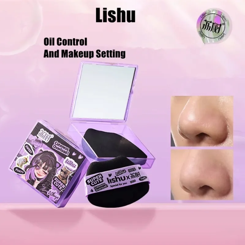 100pcs Lishu  Sheets Oil Clear Blotting Paper With Powder Puff Oil Control And Makeup Setting Oil Absorbing Wipes Cosmetic Tool