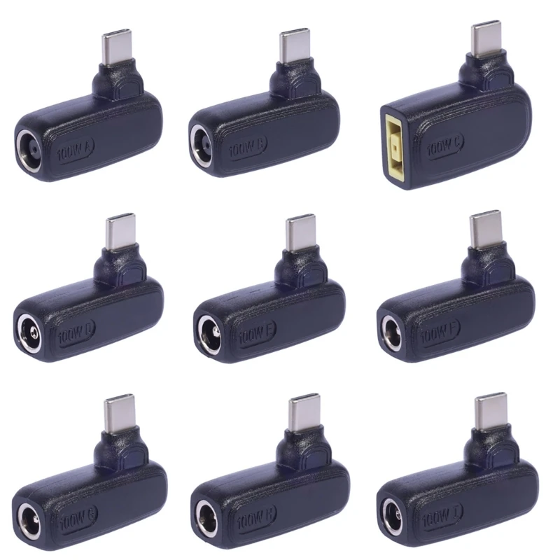 100 Ellenbogen-Typ-C-Stecker auf DC-Buchse, Ladegerät-Adapter, quadratischer Anschluss/DC7954/7450/5525