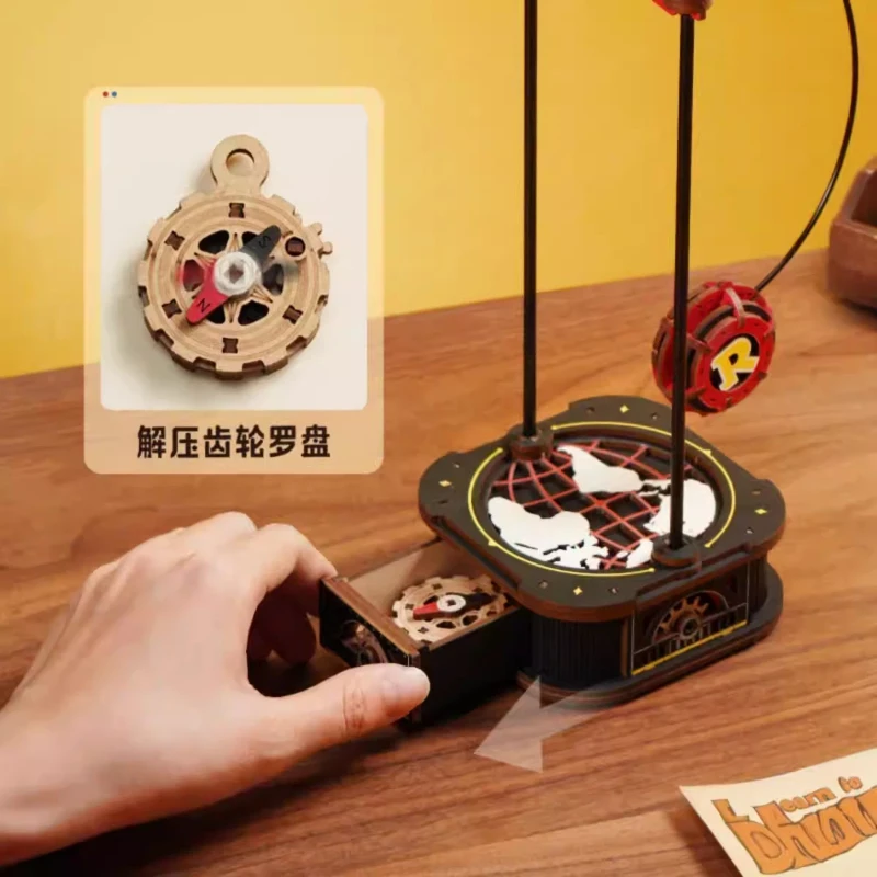 Balançoire à gravité en Stock, cheval à bascule en bois, Puzzle, bloc de construction, modèle d'assemblage, bateau pour enfants, jouet, cadeau d'anniversaire