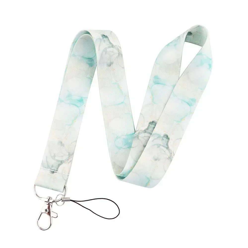 Marble Printing Neck Strap Keychain Lanyard, Stylish Accessory