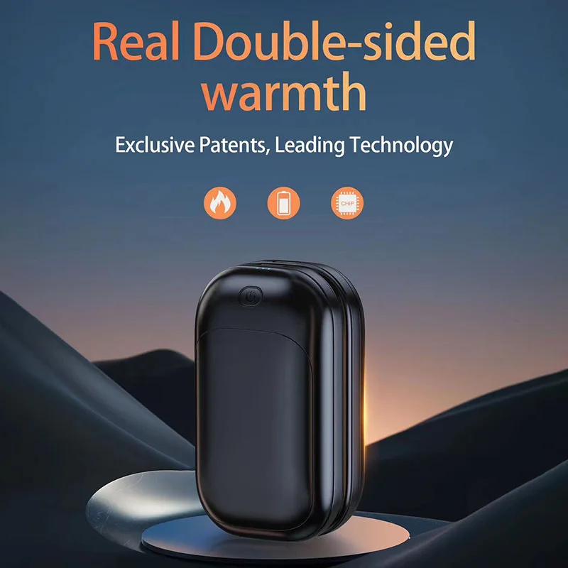 New 2 in 1 Magnetic Rechargeable Hand Warmers Electric Portable Handwarmers Ergonomic Compact Pocket Heater Tech Gifts Outdoors