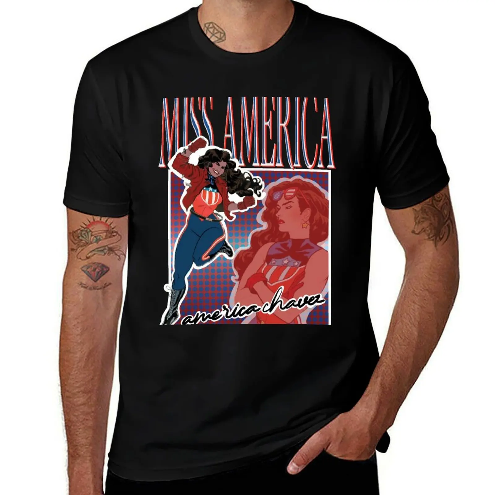 miss america america chavez T-Shirt man t shirts cotton T-Shirt