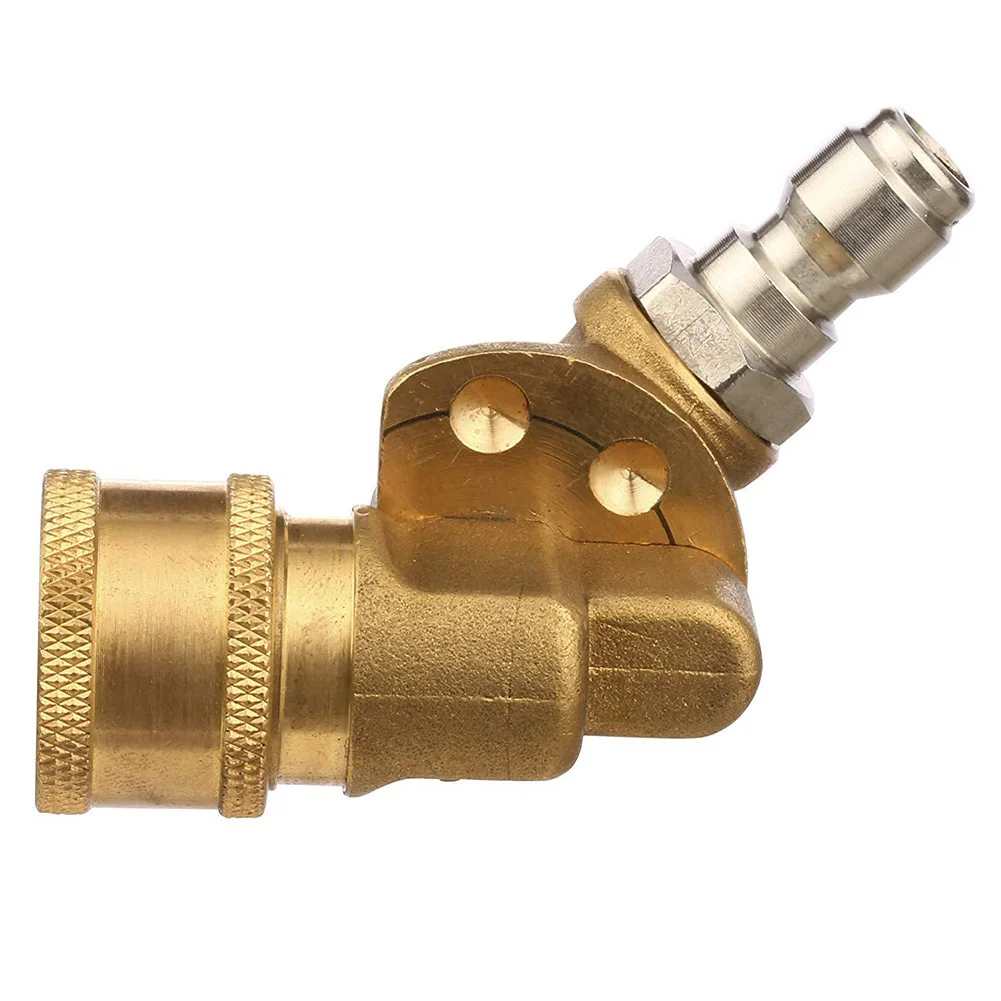 Quick Connection Pressure Washer Attachment Copper 1/4 Inch Insert Nozzle +10pcs O-Rings 180 Degree 5 Angles for Pressure Washer