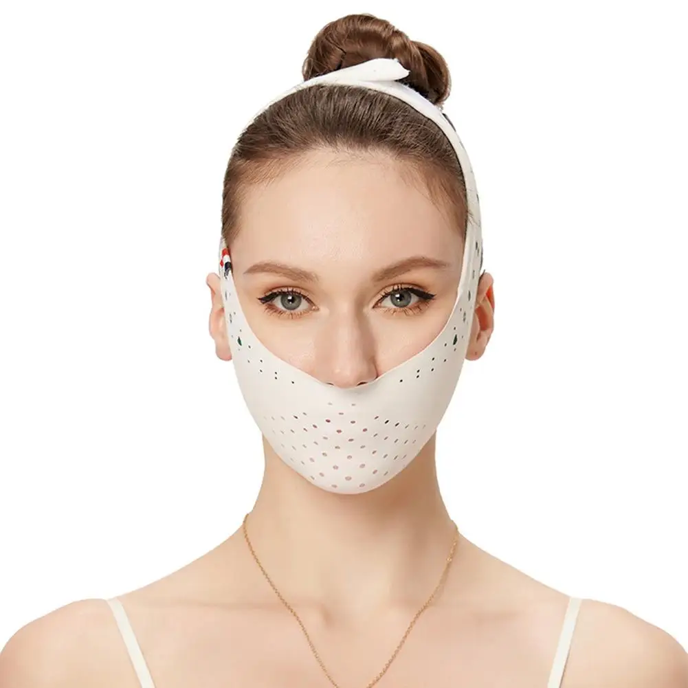 Face Mask Silicone V Lifting V Line Shape Face Lift Mask Belt UP Thin Bandage Neck Slimming Facial Chin Slimming Cheek R6I0