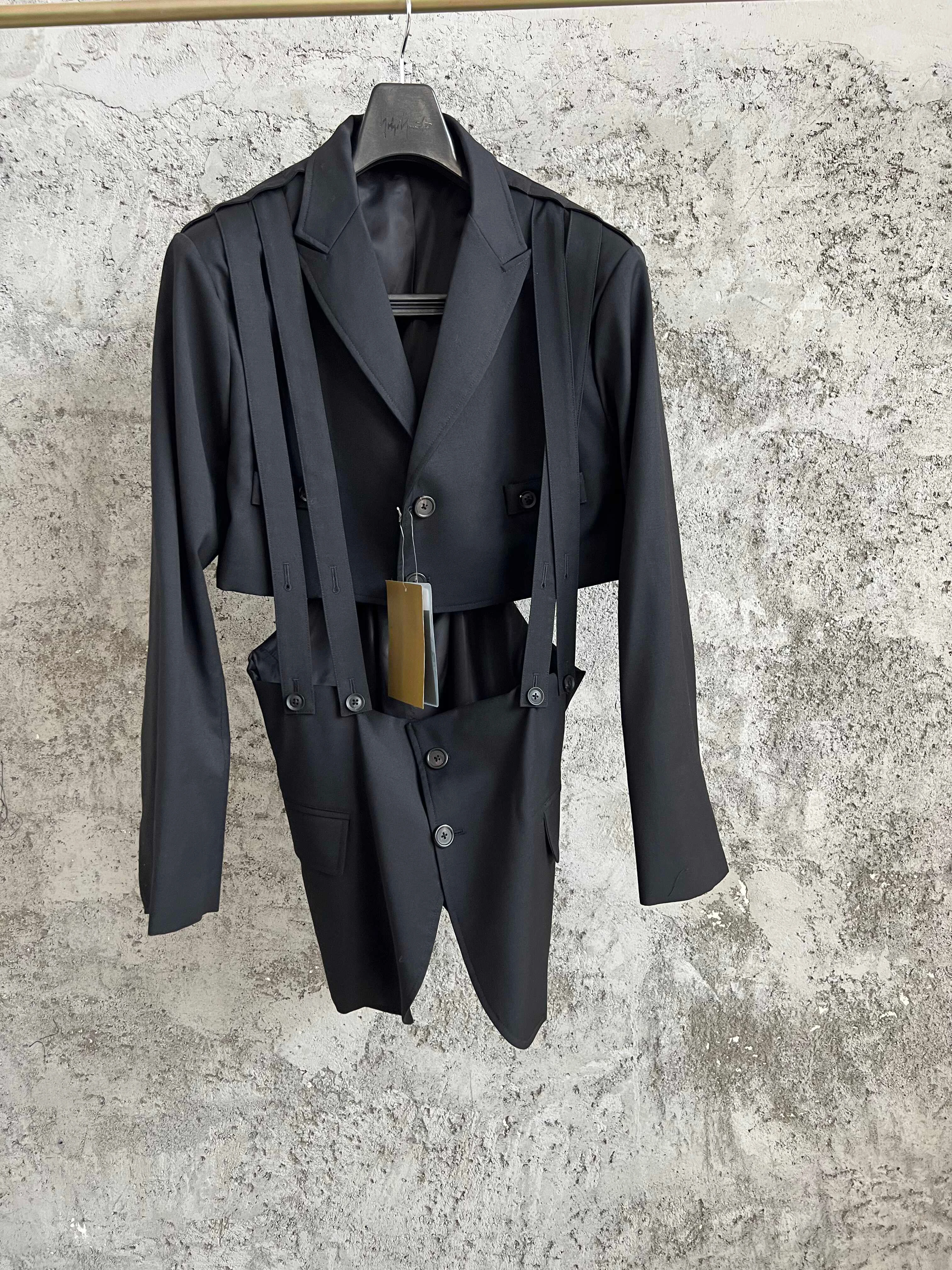 

TOP-YAMAMOTO large pocket design solid color one-button suit long-sleeved suit collar suit jacket for men