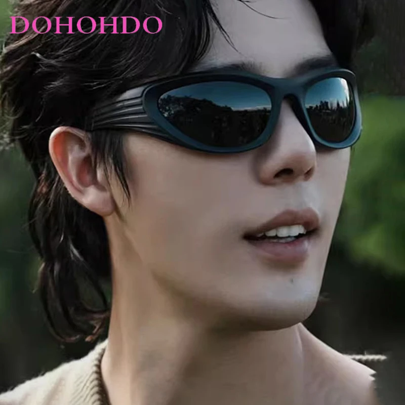 

Y2k Classic Hip Hop Personality Cat Eye Sunglasses Women Men Trendy Brand Designer Outdoors Sports Cycling Sun Glasses UV400