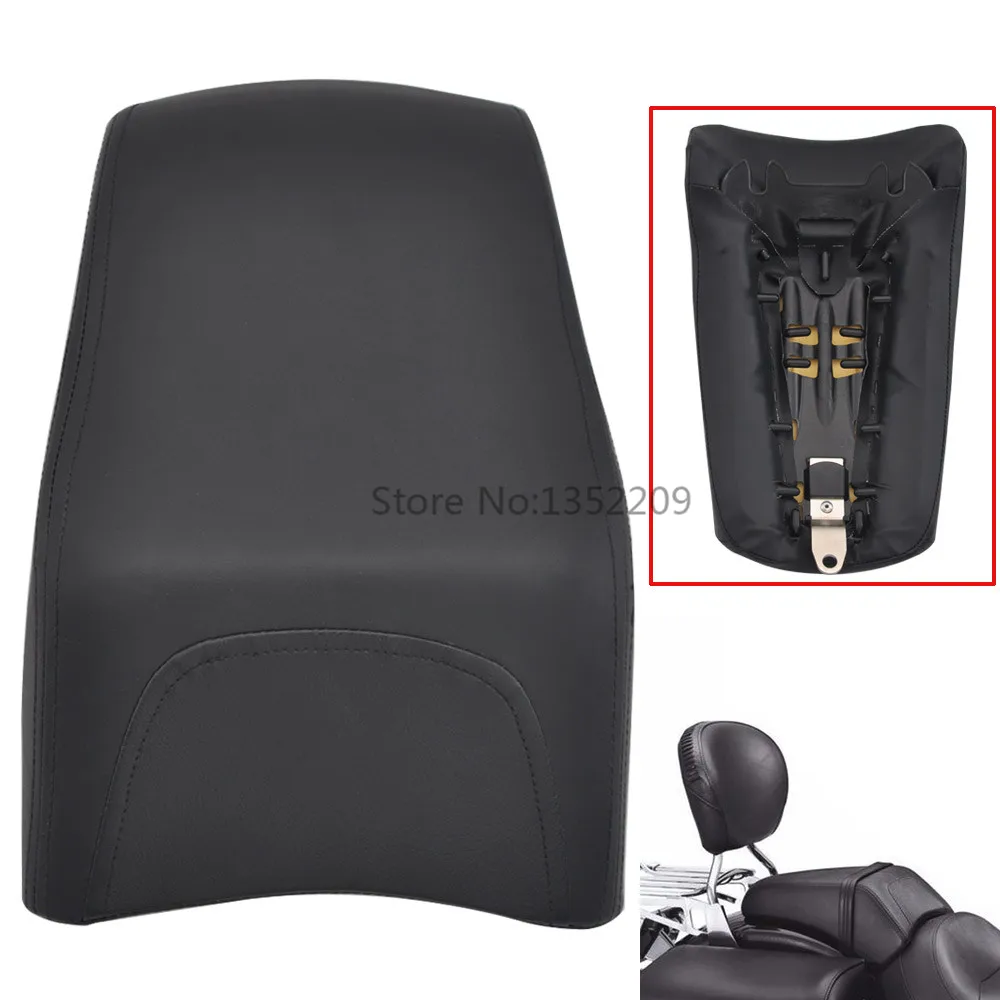 

Motorcycle Accessory Black Rear Passenger Seat Pillion Leather Soft Foam Plastic Black Fit For Harley FLSTF Fat Boy 2008 -2014