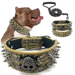 Collier à pointes cloutées pour animaux de compagnie avec ULde traction, collier anti-morsure réglable, petits et moyens chiens, bouledogue