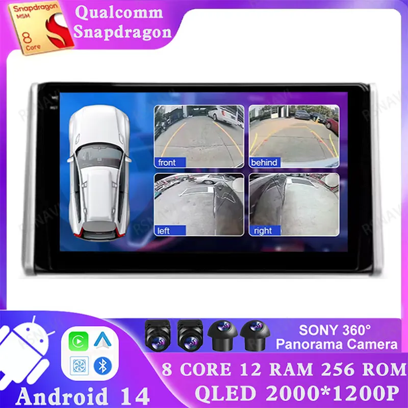 

Android 14 For Toyota RAV4 5 XA50 2018-2023 5G WIFI Multimedia Car Radio Stereo Head Unit Navigation 2DIN Viedo Player DSP DVD