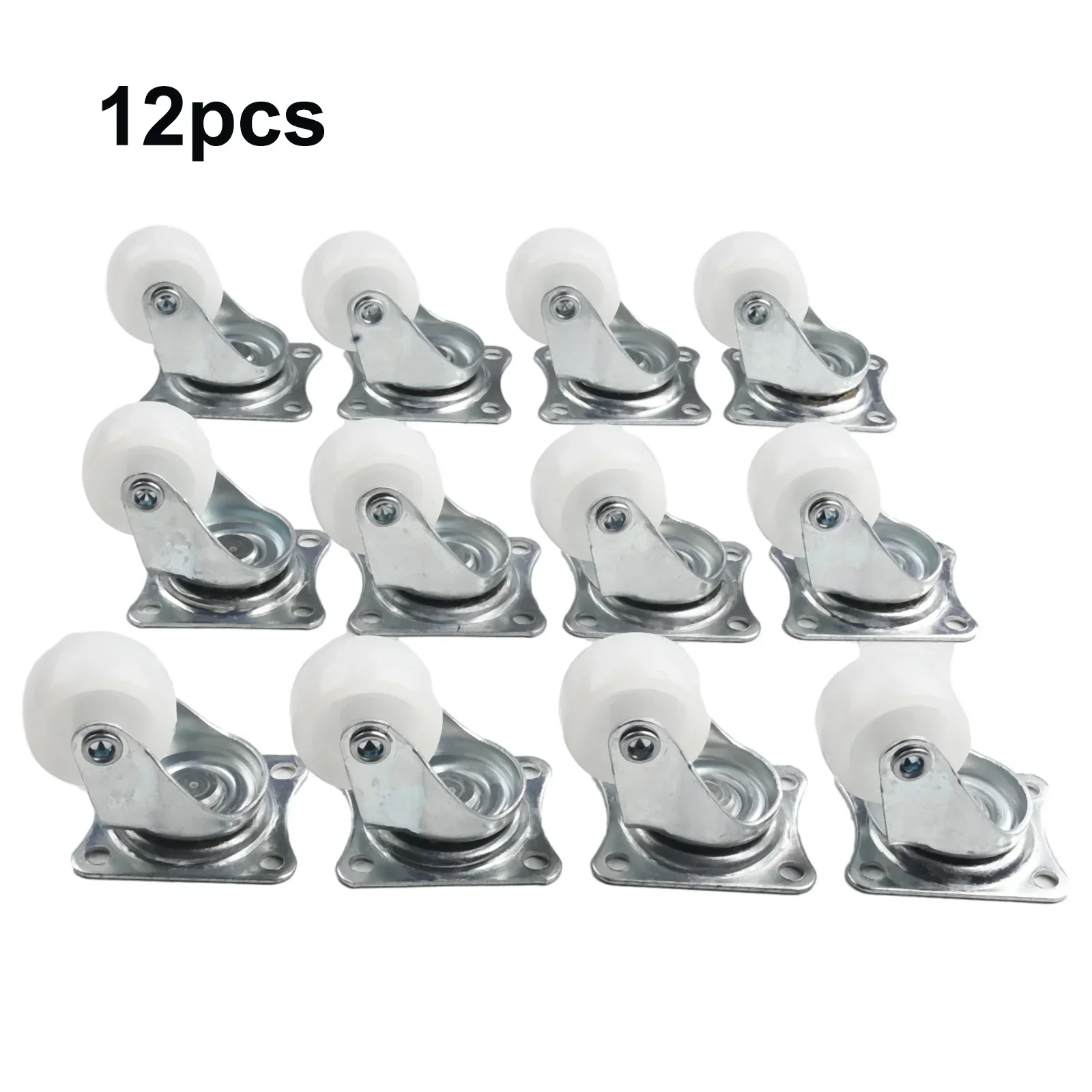 4/12pcs 25mm Caster Heavy Duty Casters Trolley Wheel Swivel Caster With Rubber Mount Ball Bearing Wheels Furniture Moving Wheels