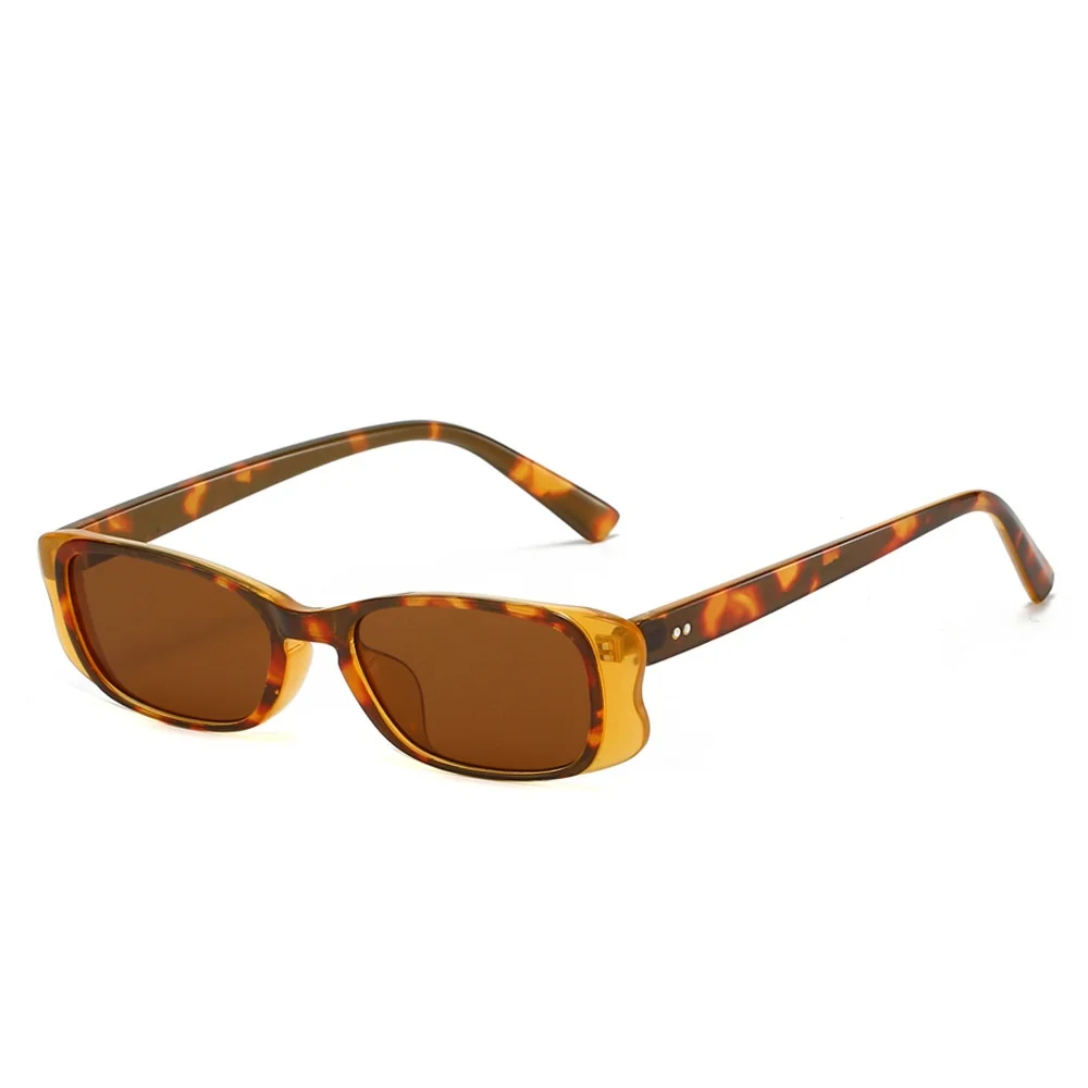 

New Retro Tortoise Shell Small Square Frame Women Sunglasses 2025 Brand Butterfly Frame Design Personality Men Sun Glasses UV400