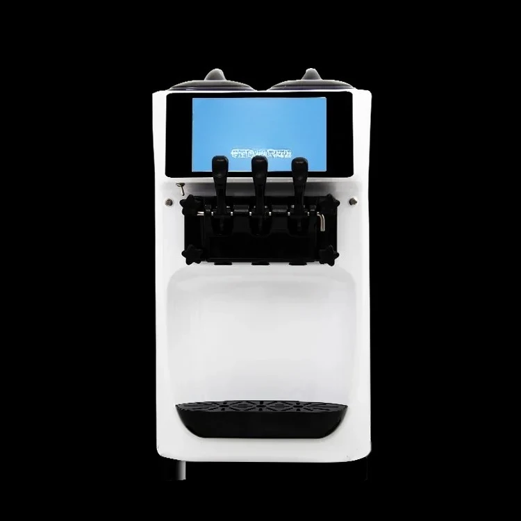 Mobiltelefon Fernmonitor Mini Vorkühlungsfunktion Doppelsystem Candy Color to Choose Softeismaschine mit Tischplatte