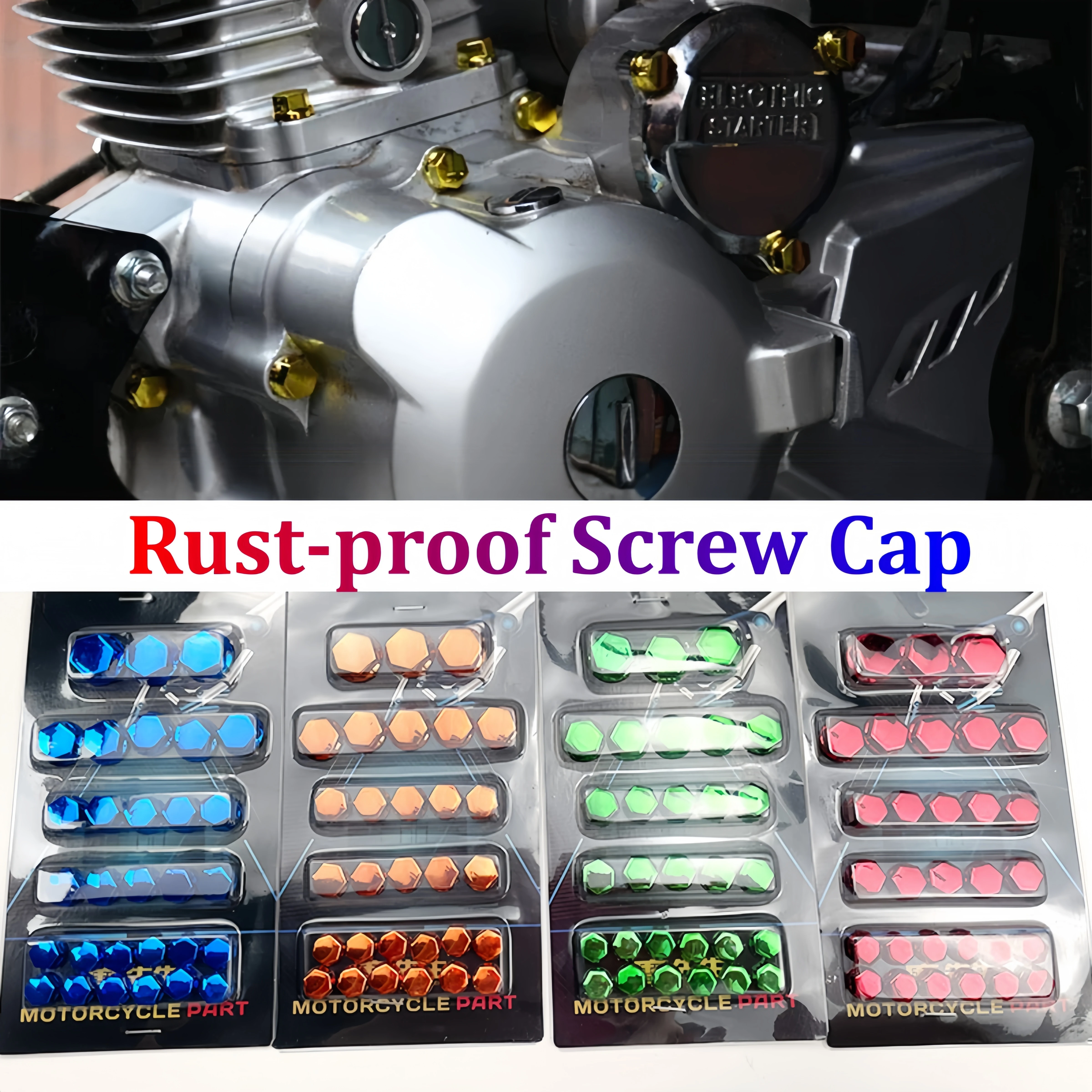 

Набор из 30 универсальных декоративных защитных колпачков для шестигранных болтов мотоциклов и скутеров, антикоррозийные, цена от производителя