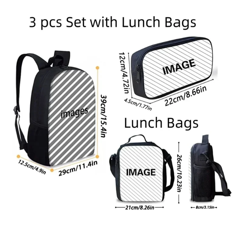 حقيبة ظهر مدرسية للأطفال من كارتون K-P-op D-em-on Hu-nt-er-s مع حقائب غداء وأكياس أقلام رصاص لعمر 4-9 سنوات، حقائب مدرسية خفيفة الوزن #2