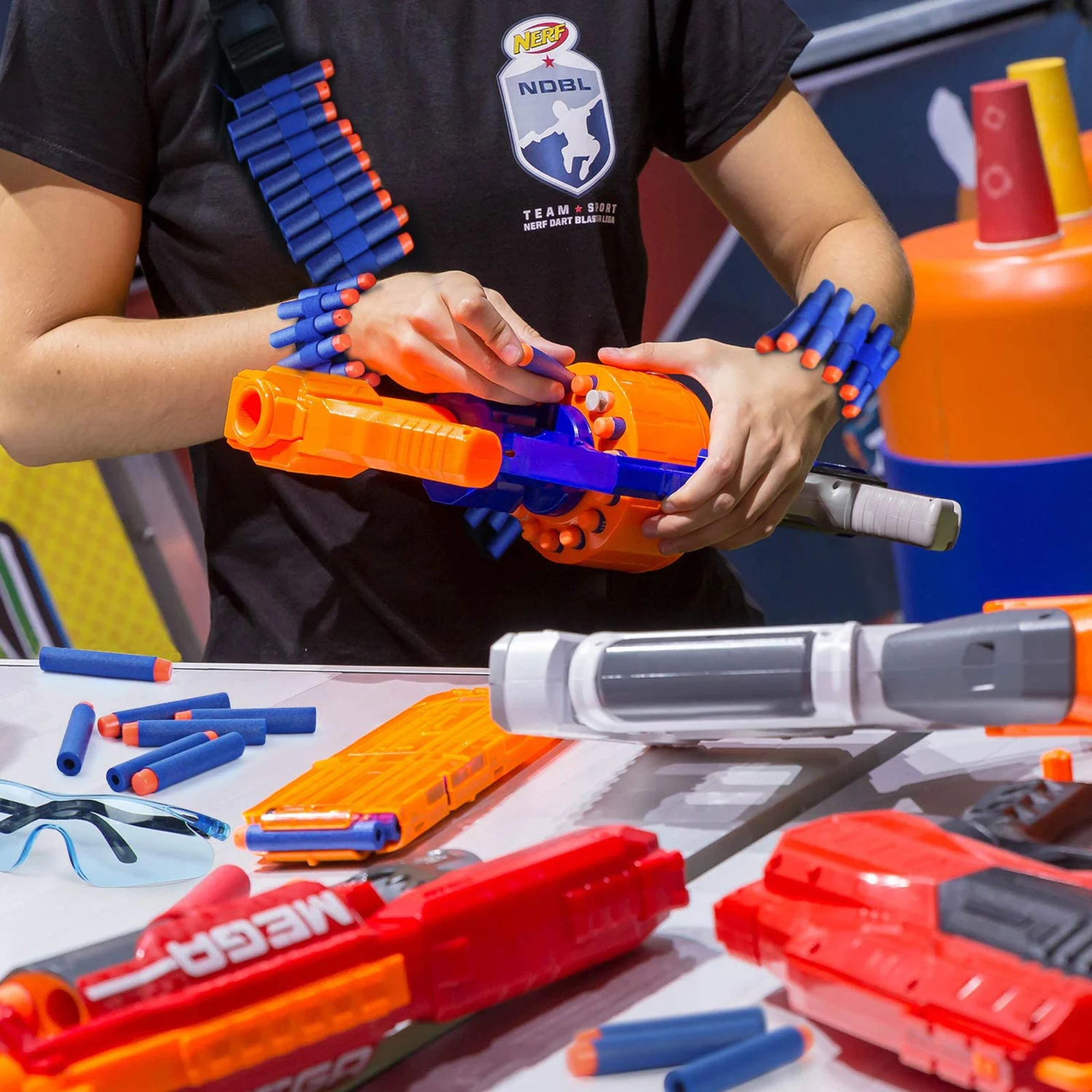 EDUCIRO Blaster Darts, confezione da 300 proiettili di ricarica per Nerf N-Strike Elite, giocattoli Blasters in schiuma per bomboniere per ragazzi