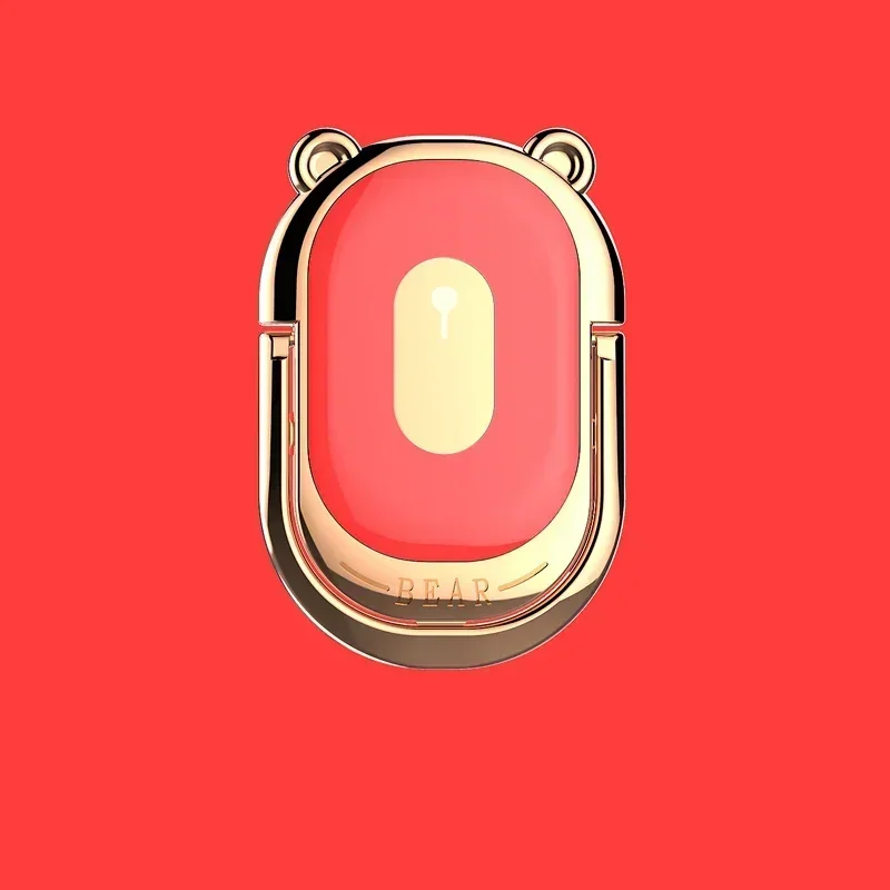 携帯電話ホルダー超薄型金属クマ折りたたみ指輪ホルダースタンド Iphone 11 12 15 SamSung Huawei XiaoMi