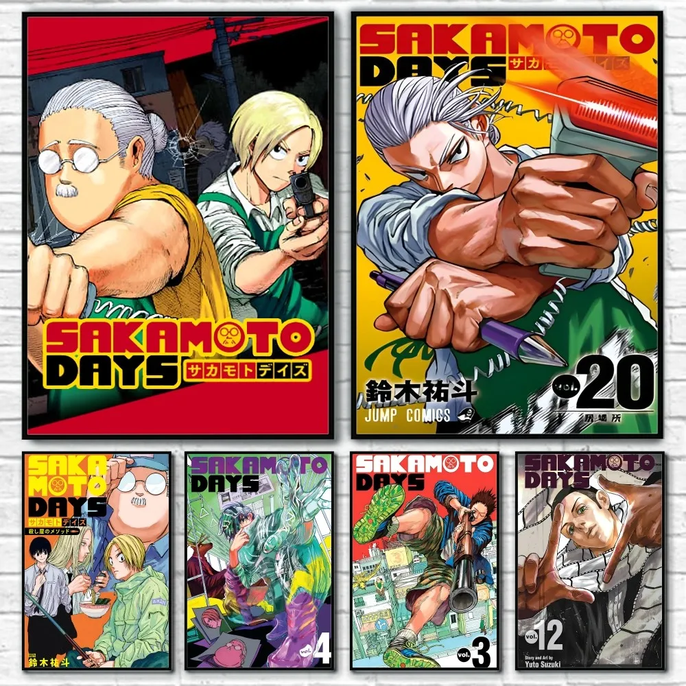 

Anime S-Sakamoto D-Days Poster Sticky Wall Art Printing Waterproof Home Living Bed Room Bar Hallway Aesthetic Decor