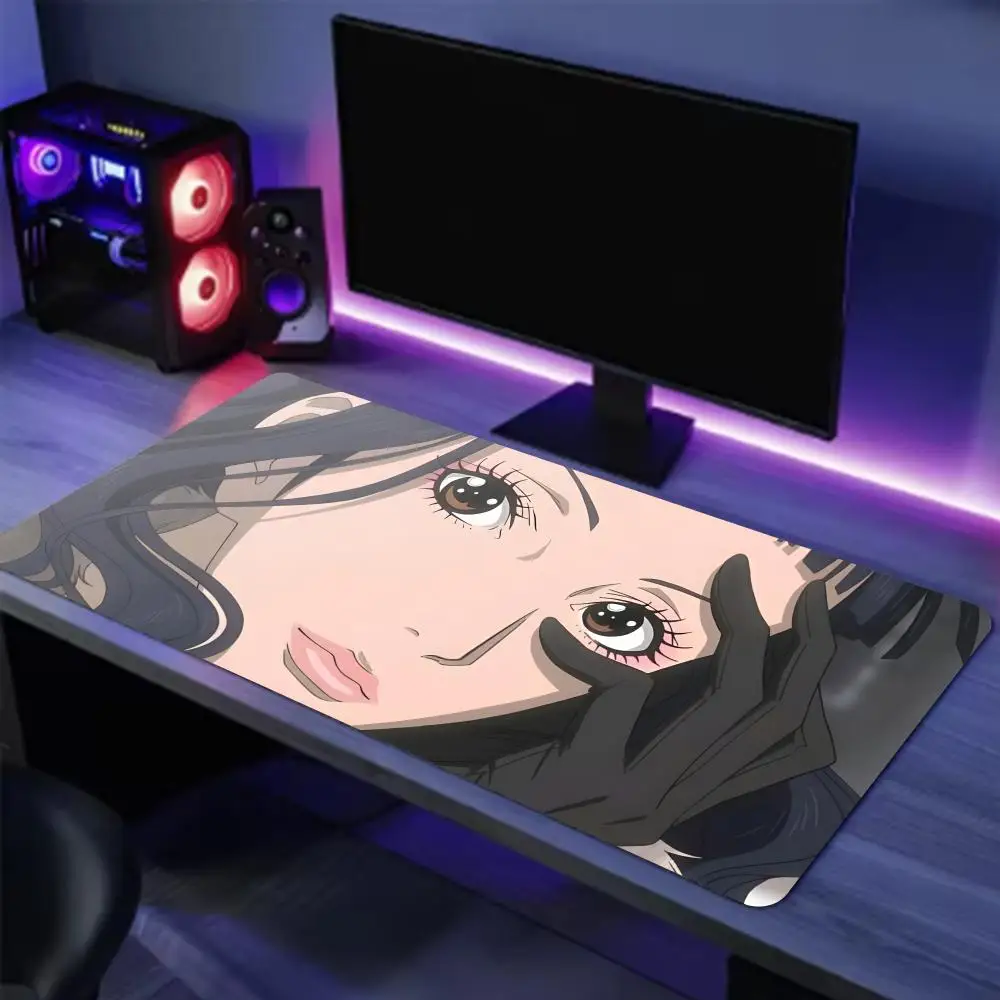 Fashionable Character Y-Yukari Hayasaka Mouse Pad Large Gaming Mouse Pad  Non-Slip Rubber Base, Stitched Edge Waterproof Surface