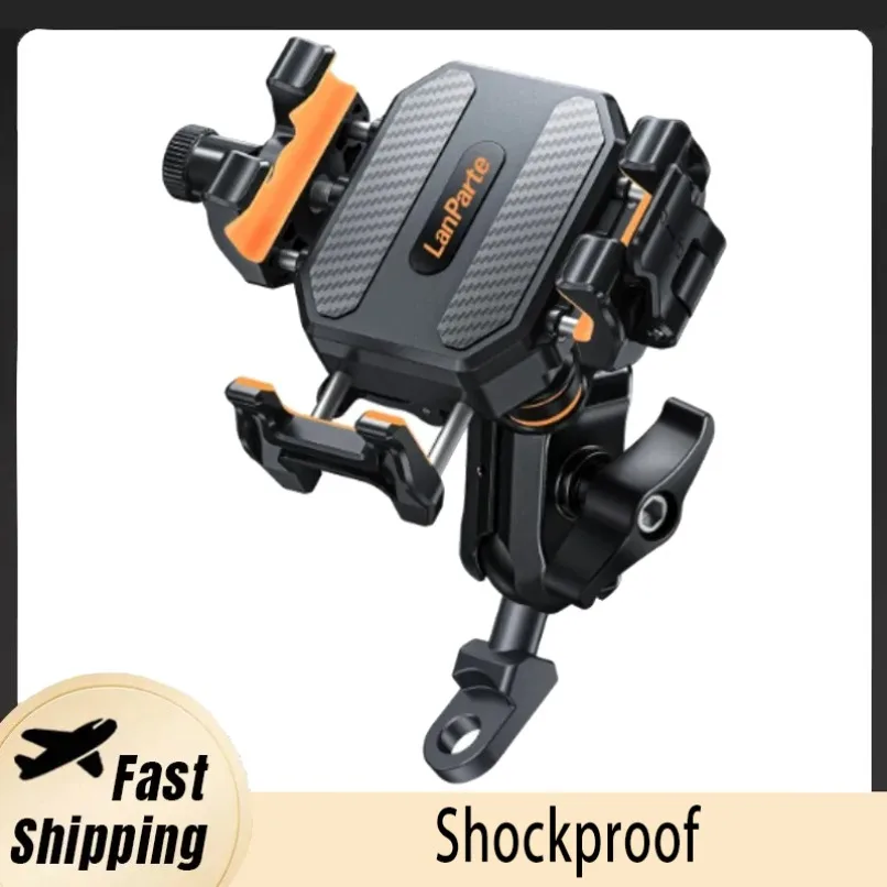 

Shockproof Motorcycle Phone Holder 15W Wireless Charger & USB 360° Rotatable Anti-Shake Bike Phone Holder for Scooter Bicycle