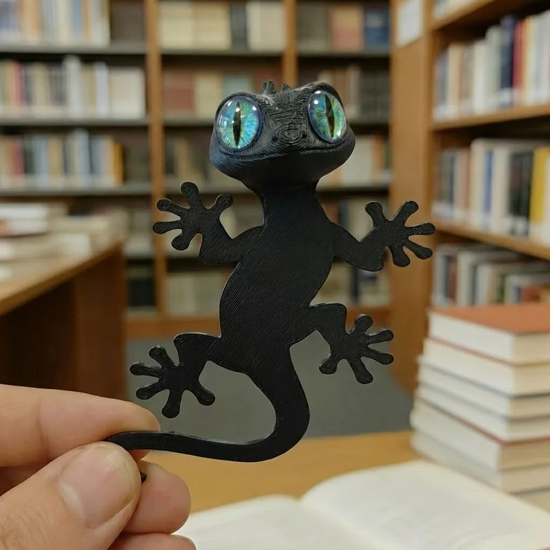 Fun 3D Lizard Bookmark, 3D Printed Pop-Up Design, Cute Reading Gift for Kids, Students & Book Lovers, Birthday Christmas Hallowe