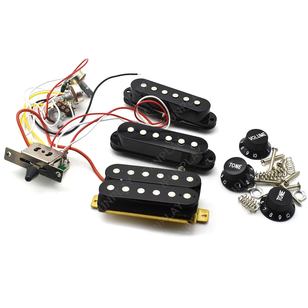 SSS/SSH/HSH/HH الغيتار الكهربائي لاقط الأسلاك تسخير سلكية مسبقا لاقط عدة 3/5 طريقة التبديل لهجة حجم المقبض ل ST الغيتار الكهربائي #3