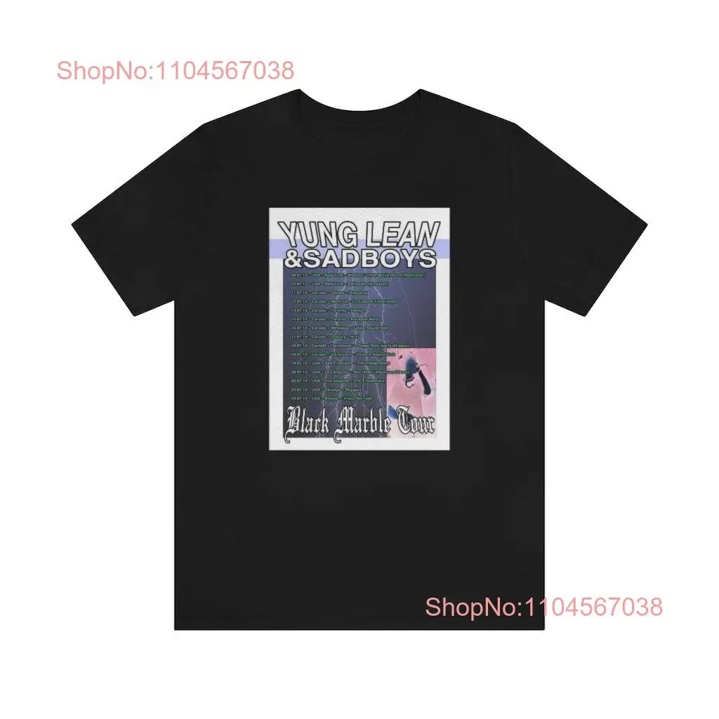 Yung Lean Sadboys Black Marble Tour T Shirt Jersey  long or short sleeves