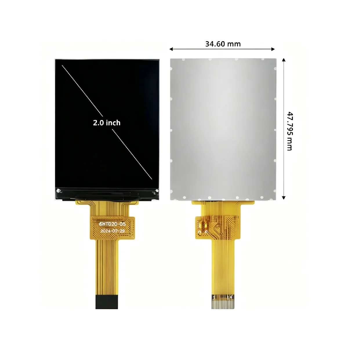 2.0 Inch IPS TFT LCD Display Module ST7789P3 240x320 14Pin 4-Wire SPI Color Screen for DIY Electronic Project M110