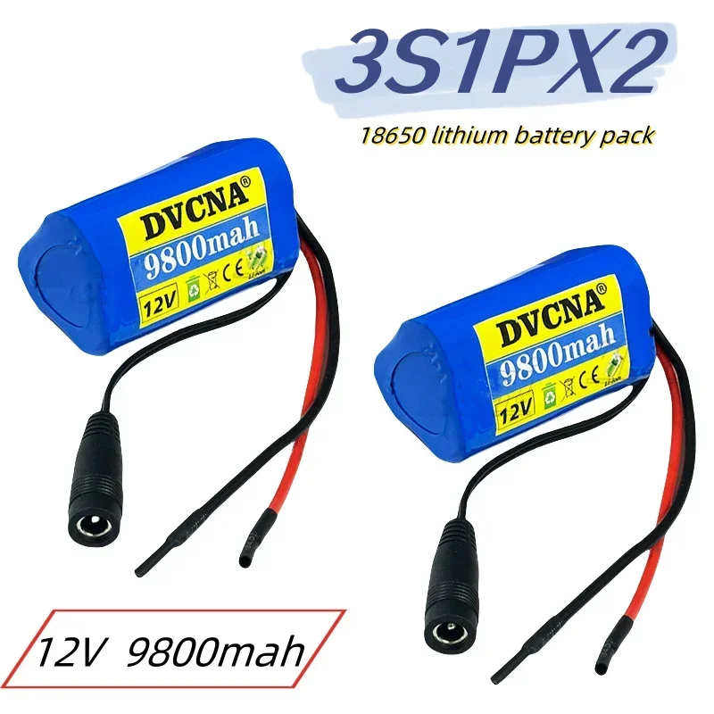 

100% original new 12V 9800mAh 3S1P 18650 lithium-ion battery pack solar audio outdoor battery