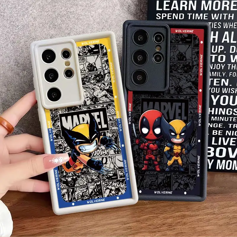 Cartoon Cute Cool Wolverine Phone case for Samsung Galaxy S24 S22 S21 Ultra A13 cases S20 FE S23 S24plus S21fe 12C fundas Cover