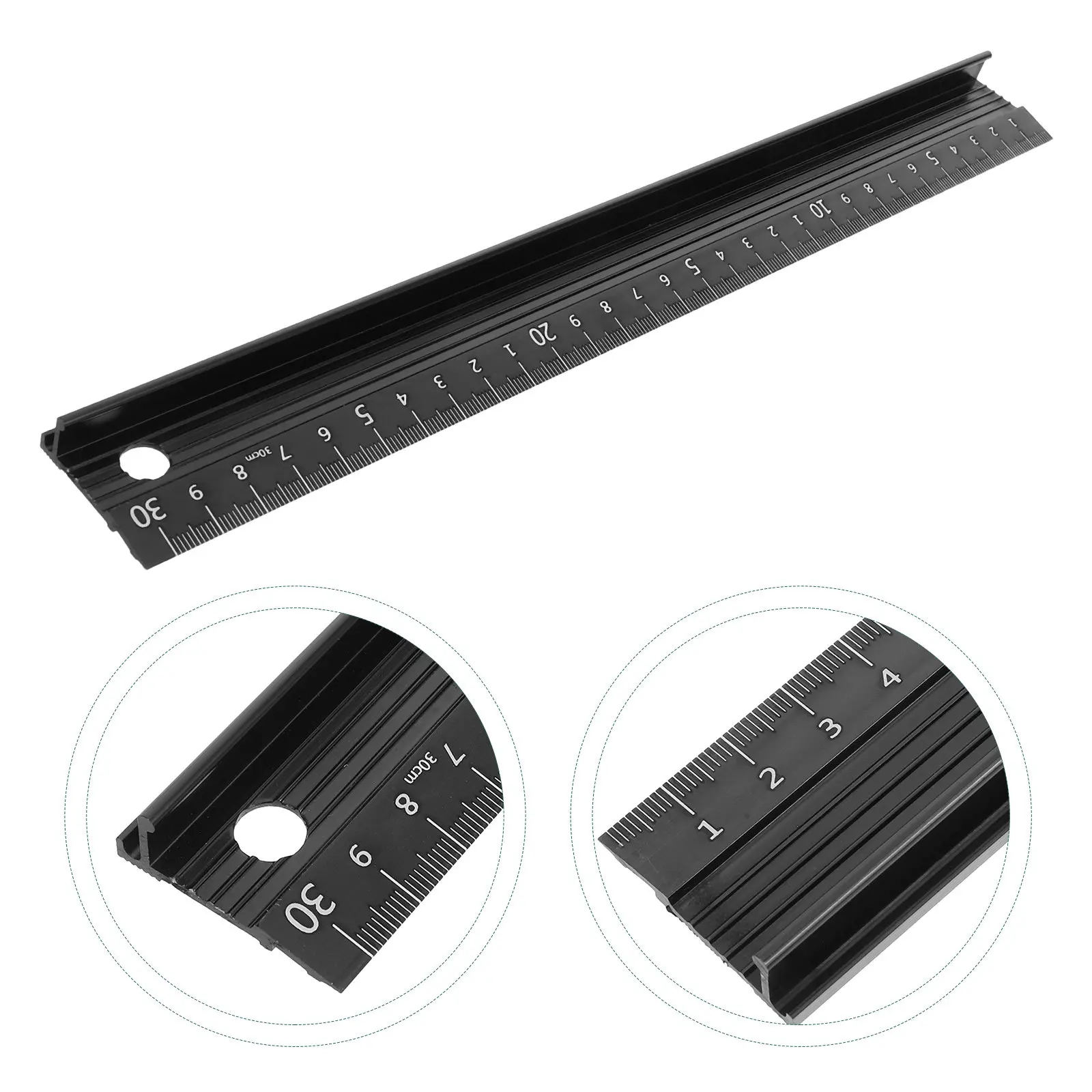 

Sturdy L Shaped Metal Ruler for Professional Drafting Sewing Quilting Leatherwork Woodworking Seam Guide Ruler Multifunctional