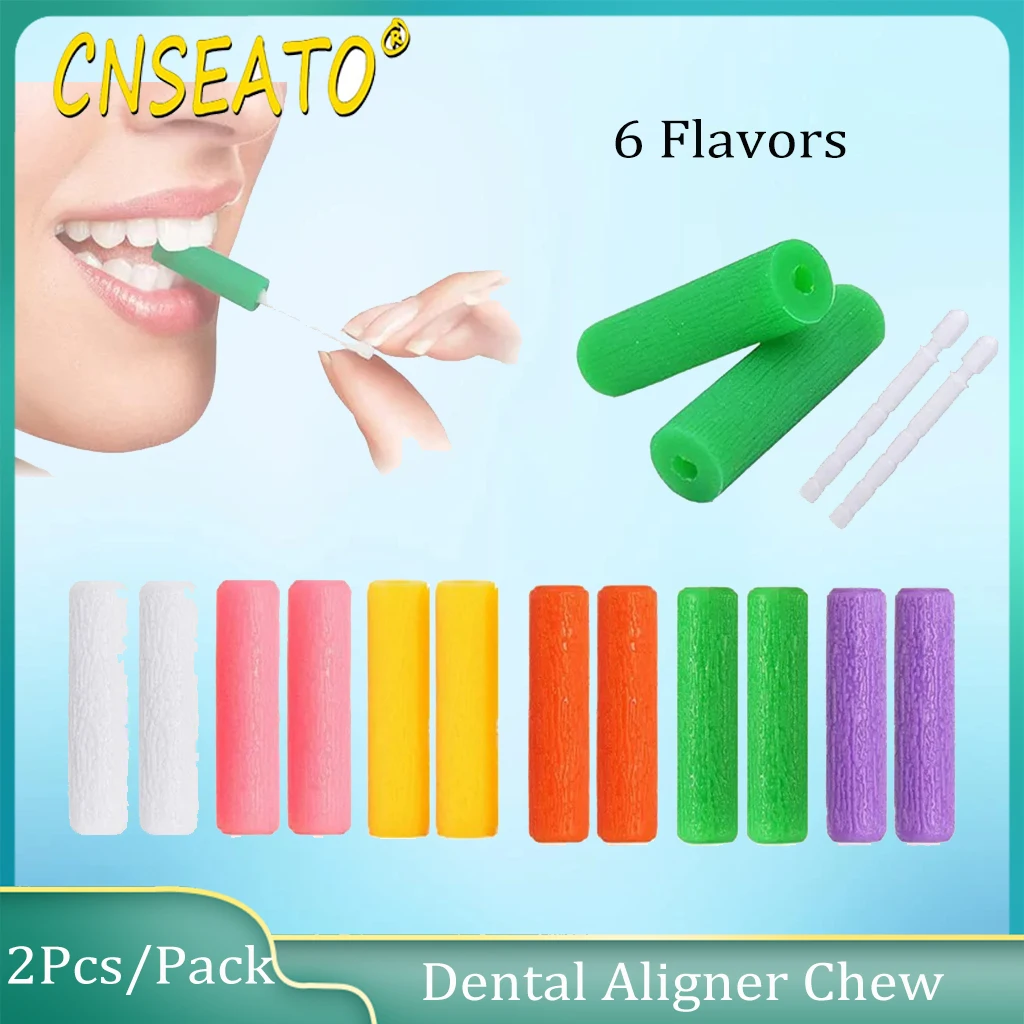 2Pcs Aligner Chewies Orthodontic Silicone Teeth Stick Bite Dental Teeth Retainer Braces Hollow Remover Aligners Dentistry Tool