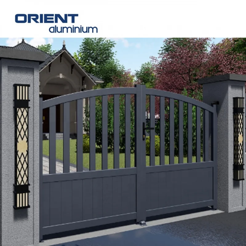 custom.Modern Aluminium Sliding Gate 2 Wings Folding Gate Hotel Design Factory Direct