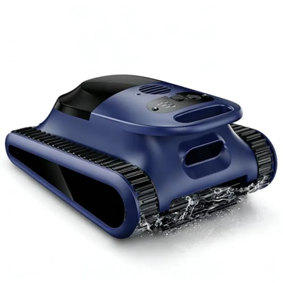 

Inground above ground pool vacuum with sonar navigation ABS plastic body blue color climbs stairs 3 cleaning modes powerful suc