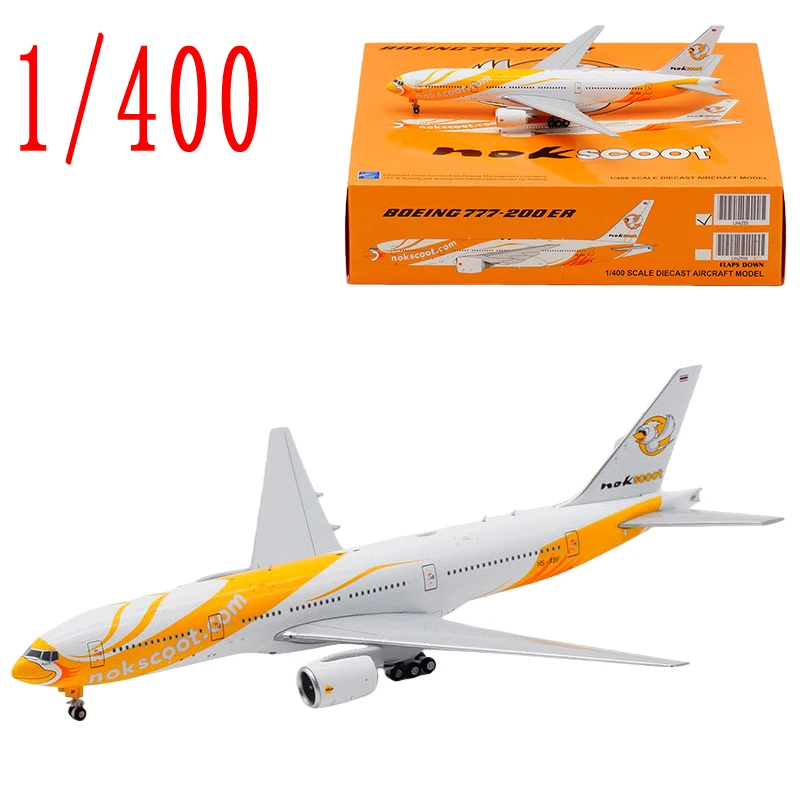 

Модель самолета JC Diecast 1/400 Nok Scoot Air Boeing B777-200ER из сплава, игрушка для мальчиков, коллекционная модель, подарок, оригинальная коробка