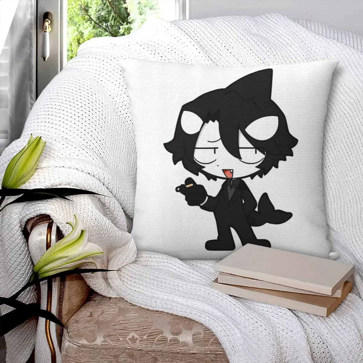 

Idate Square Pillowcase Pillow Cover Polyester Cushion Zip Decorative Comfort Throw Pillow for Home Bedroom