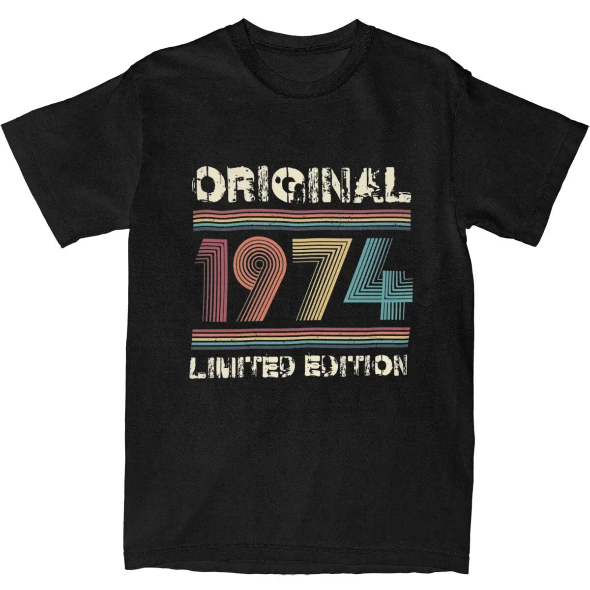 Couple T-Shirt Retro 1974 Limited Edition T-Shirts Leisure Summer Tees Streetwear Casual 100 Cotton Clothes Gift