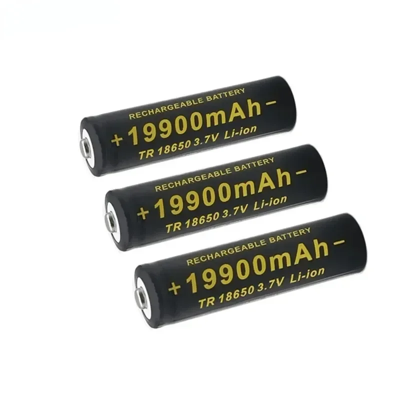 2023 100% 대용량 배터리, 손전등 배터리용 리튬 이온 배터리, 3.7V 18650 19900Mah, 신제품