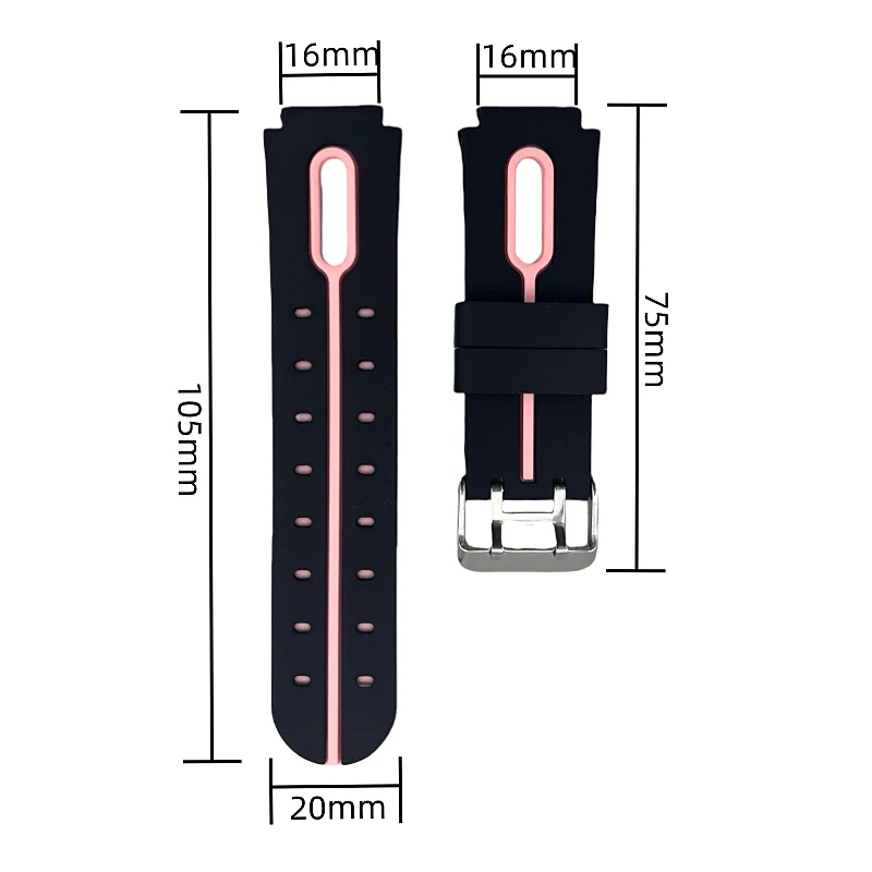 16mm Kinder Smart Sport Uhr Band Silikon Armband Einstellbare Armbanduhr Ersatz Armband Wasserdichte Kinder Uhrenarmbänder – Detail 2