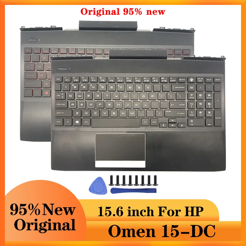 

95% новинка для ноутбука HP Omen 15-DC 15-dc1055TX Series, верхний чехол с упором для рук, американская клавиатура с подсветкой, тачпад L30195-001 L30194-001