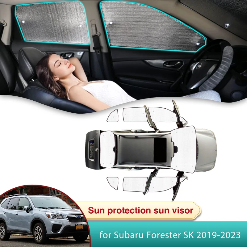 

Полный автомобильный солнцезащитный козырек для Subaru Forester SK 2019 2020 2021 2022 2023, солнцезащитный козырек для бокового окна, солнцезащитный козырек для лобового стекла