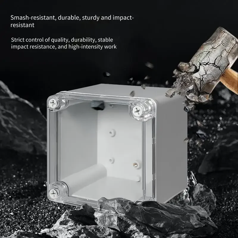 Transparent ABS Waterproof Junction Box Indoor Outdoor Monitoring Sealed Power Switch Instrument Case for Electrical Application