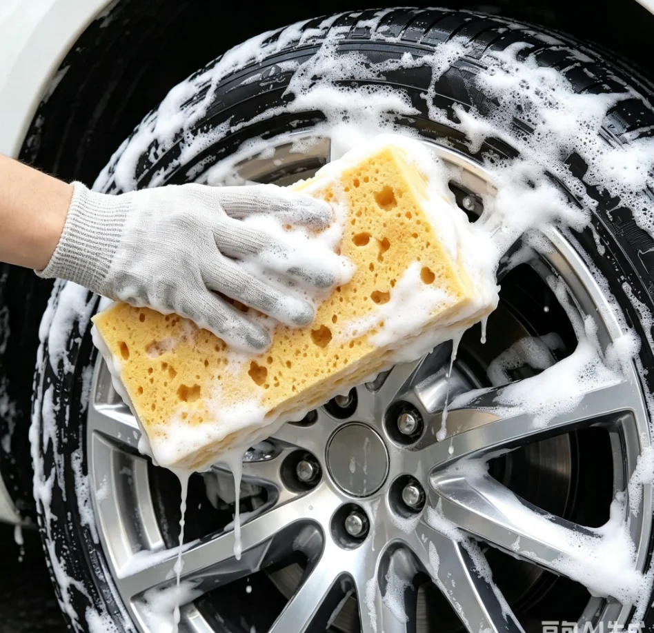 21*11*9 CM car wash sponge blocks, car and motorcycle cleaning supplies, honeycomb sponge, car cleaning tools