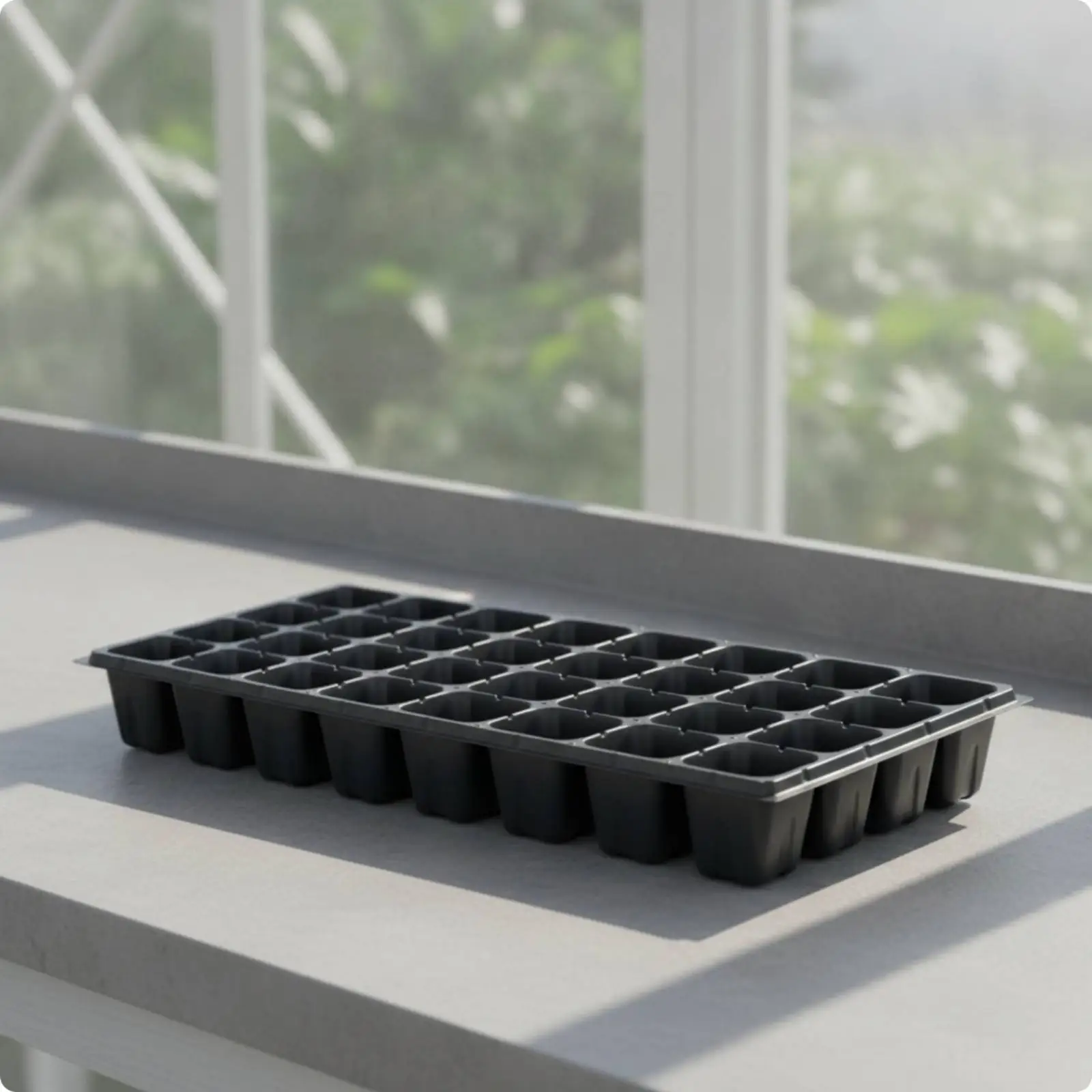 10 Pieces Seedling Tray Plastic Starting Tray Sturdy for Balcony, Growers