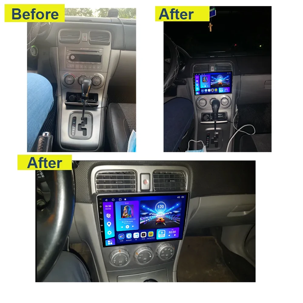 EKIY Car Radio For Subaru Forester SG 2002-2008 Android 10 Multimedia Video DVD Player Navigation 4G WIFI BT 2 Din Autoradio