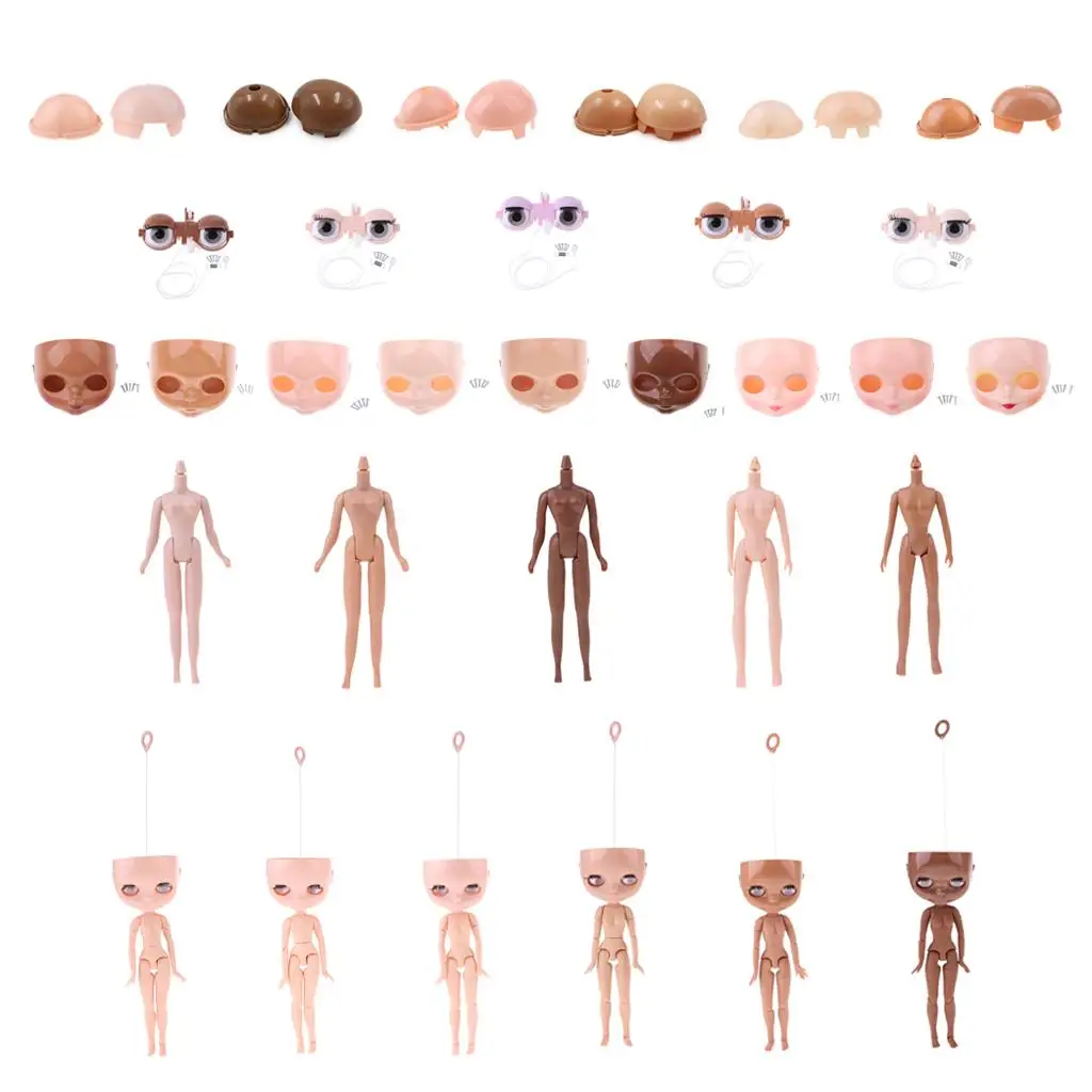 

Miniature Hard Head Shell + Scalp Set for Neo Wigs DIY Accessories: