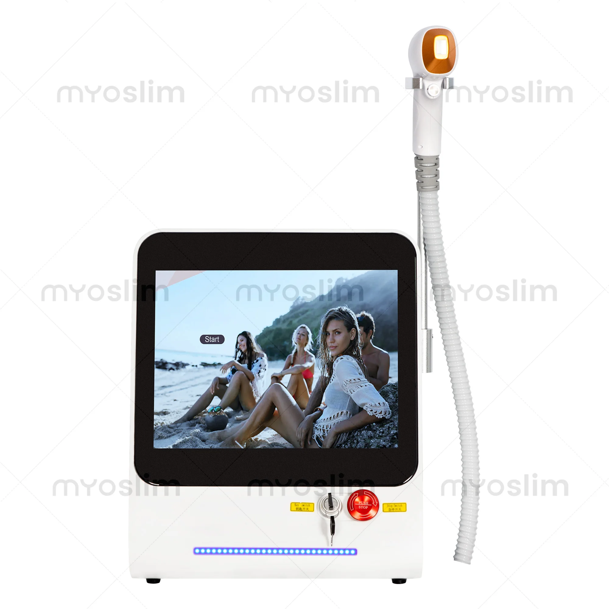 Nouveau été glace platine 3 longueurs d'onde 808nm Diode Laser 808 Machine d'épilation 808 Remov Machin Salon ou usage domestique dissolvant