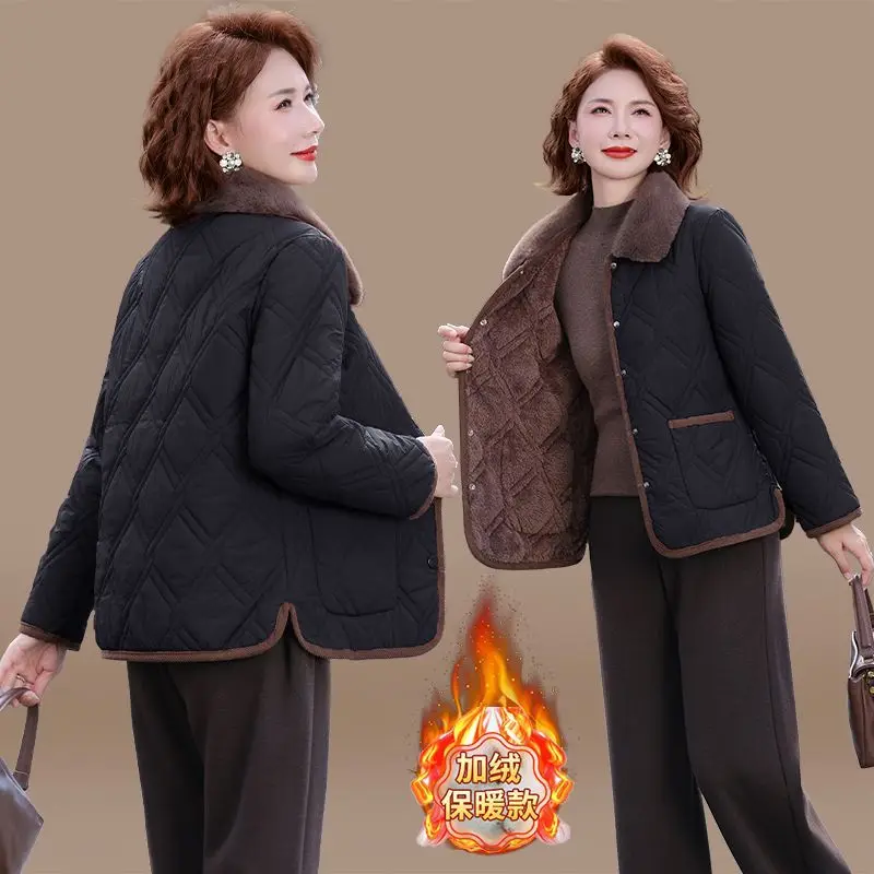 Comfortable and casual padded Clothes Foreign Gas Thickened Coat 2026 New Models in The Elderly Grandma Warm Cotton-padded