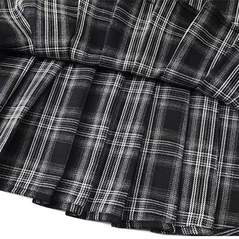 Vintage Plaid Mini Skirt Women Y2k Japanese Sexy Low Waist Pleated Short Skirts Summer Preppy Jk Korean All Match A Line Faldas