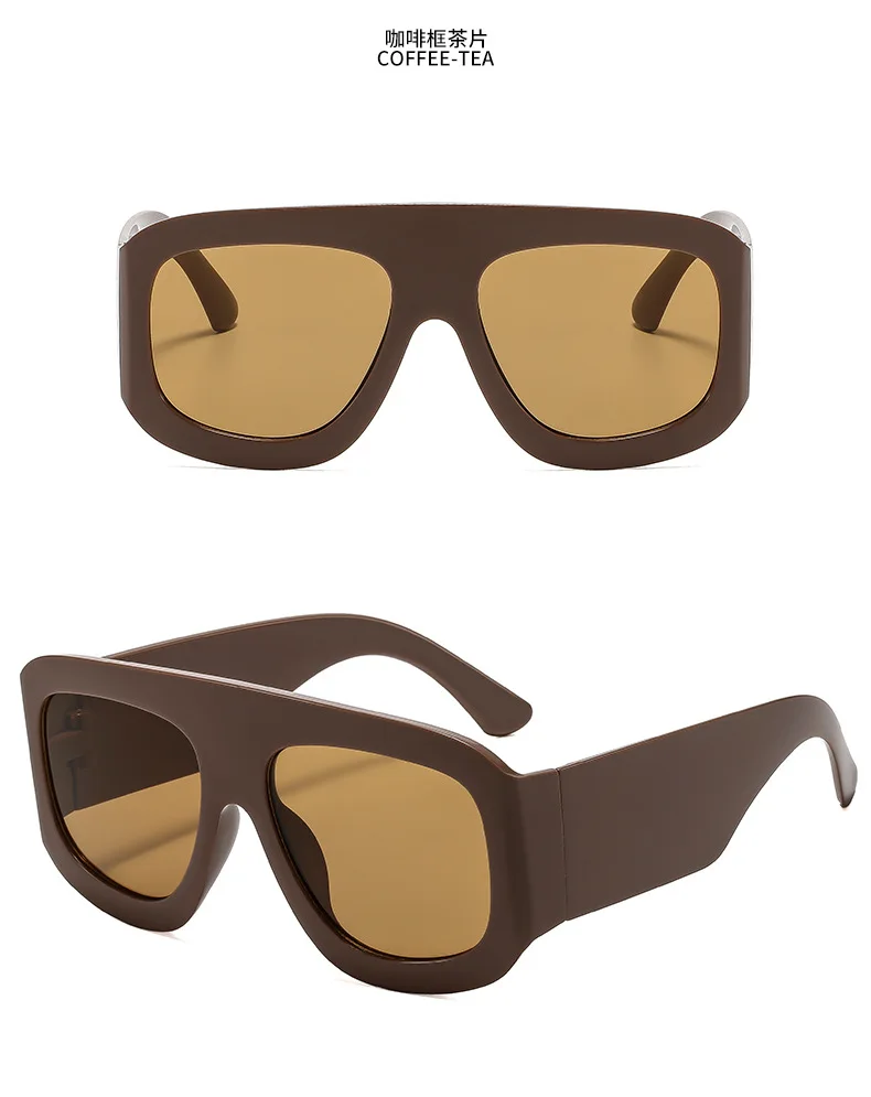 Neue Vintage Große Quadratische Sonnenbrille für Damen und Herren Rechteckige Sonnenbrillen Weibliche Brillen Sonnenbrillen für Männer und Frauen – Detail 7